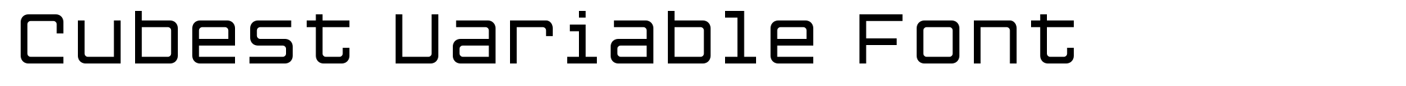 Cubest Variable Font image